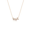 CHOMEL Cubic Zirconia 3 Shamrock Leaf Rosegold Necklace