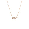 CHOMEL Cubic Zirconia 3 Shamrock Leaf Rosegold Necklace