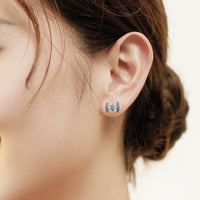 Ribbon Cubic Zirconia Earring - CHOMEL