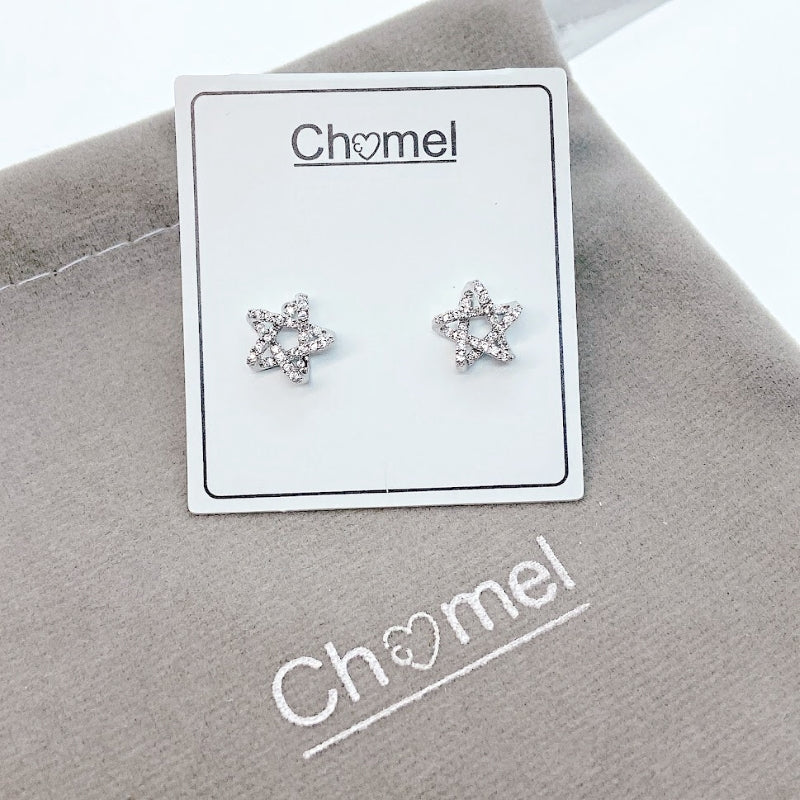 Star Cubic Zirconia Earrings.