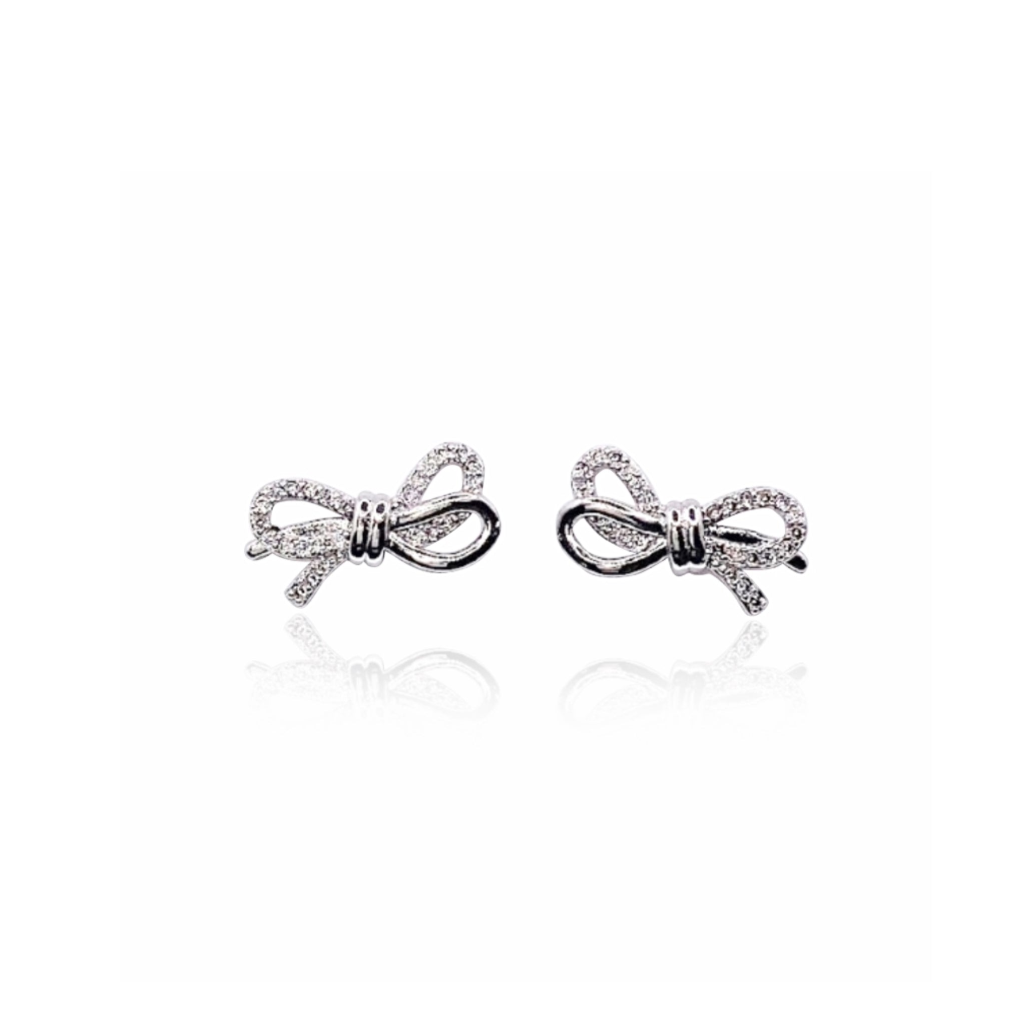 Ribbon Cubic Zirconia Earring.