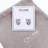 Ribbon Cubic Zirconia Earrings.