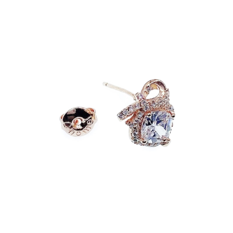 Ribbon Cubic Zirconia Earrings.