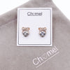 Ribbon Cubic Zirconia Earrings.