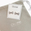 Ribbon Cubic Zirconia Earrings.