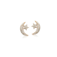 Moon & Star Cubic Zirconia Earrings.