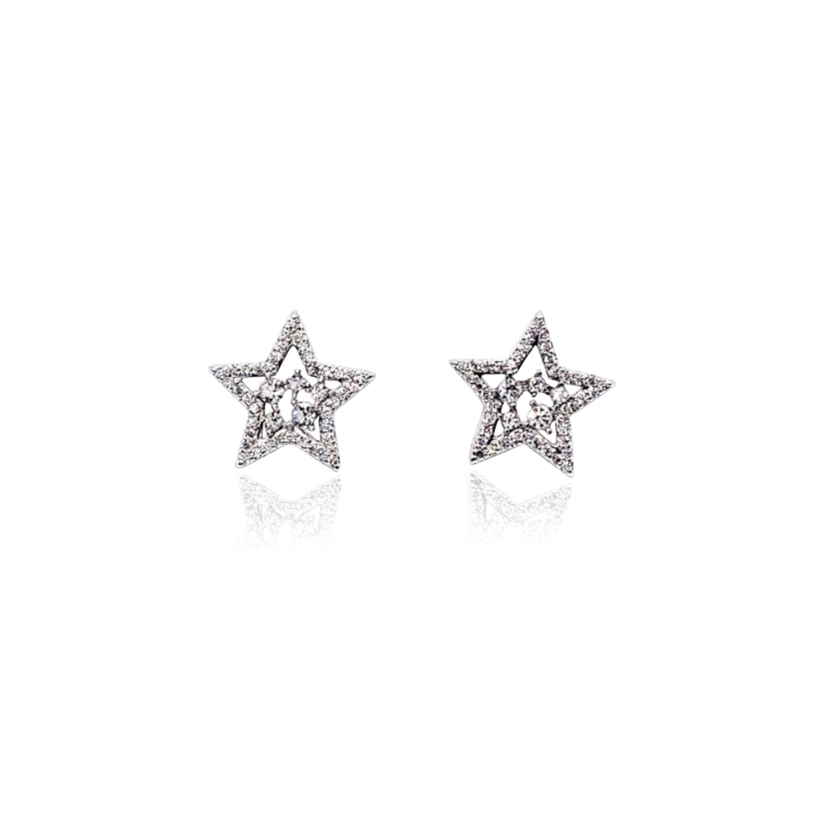 Star Cubic Zirconia Earring.