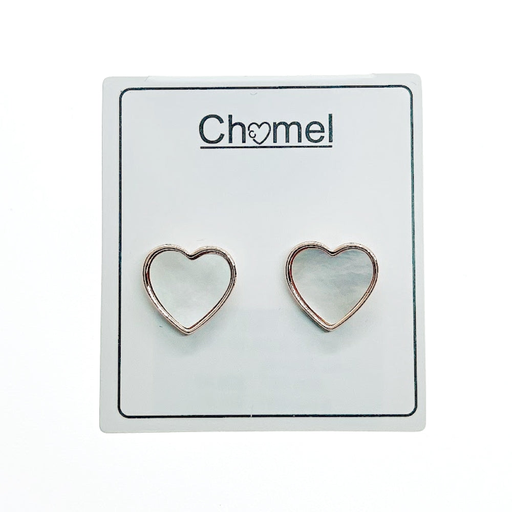 Heart Mother of Pearl Earrings - CHOMEL