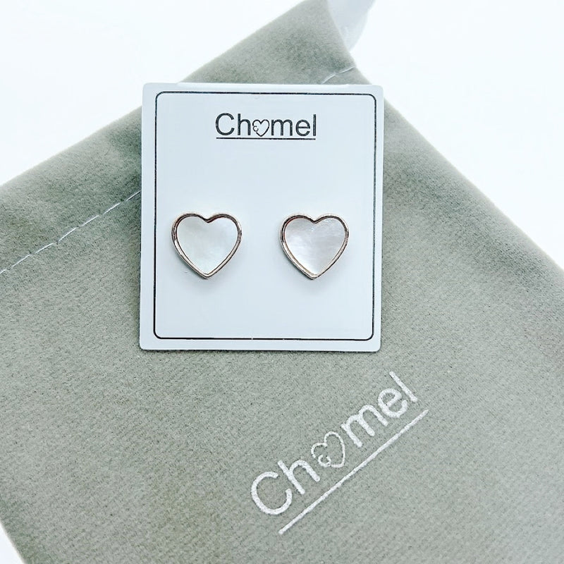 Heart Mother of Pearl Earrings - CHOMEL