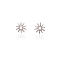 Starburst Cubic Zirconia Earrings.