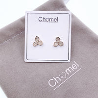 Flower Cubic Zirconia Earrings.