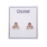 Flower Cubic Zirconia Earrings.