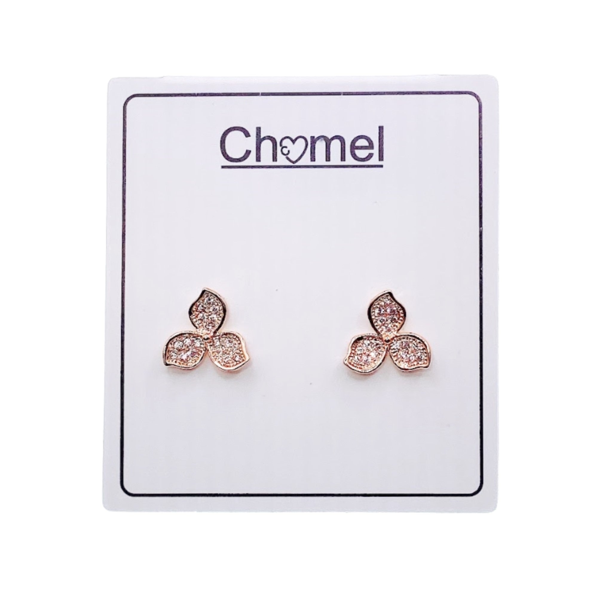 Flower Cubic Zirconia Earrings.