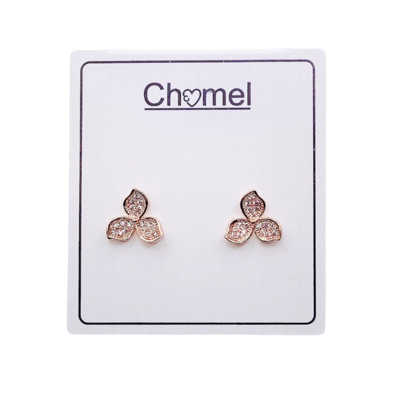 Flower Cubic Zirconia Earrings.