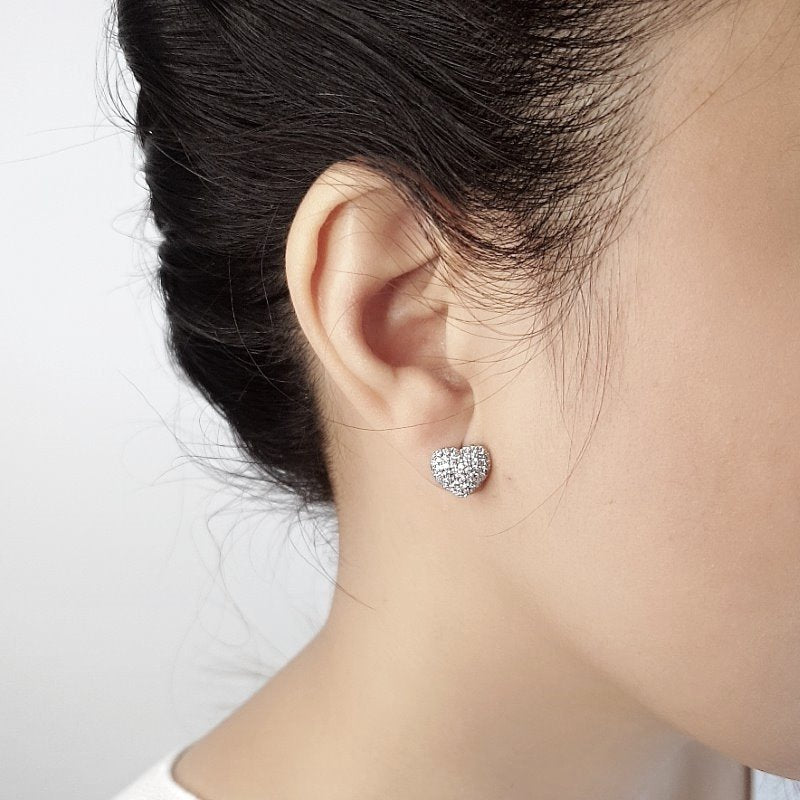 Cz on sale heart earrings