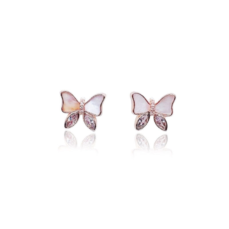 Mother of Pearl Butterfly Earrings.