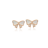 Mother of Pearl Ribbon Earrings.