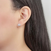 Shell Cubic Zirconia Earrings.