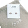 Shell Cubic Zirconia Earrings.