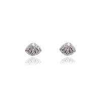 Shell Cubic Zirconia Earrings.