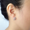 Flower Cubic Zirconia Earrings.