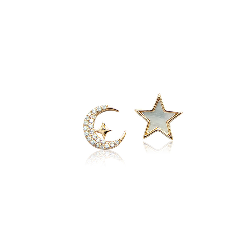 Moon & Star Mother of Pearl Earrings.