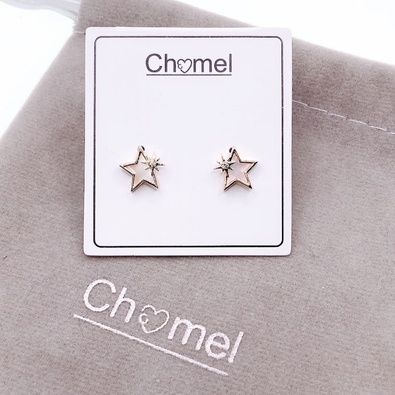 Star Mother of Pearl Earrings.