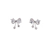 Ribbon Cubic Zirconia Earrings - CHOMEL