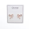 Ribbon Cubic Zirconia Earrings - CHOMEL