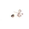 Ribbon Cubic Zirconia Earrings - CHOMEL
