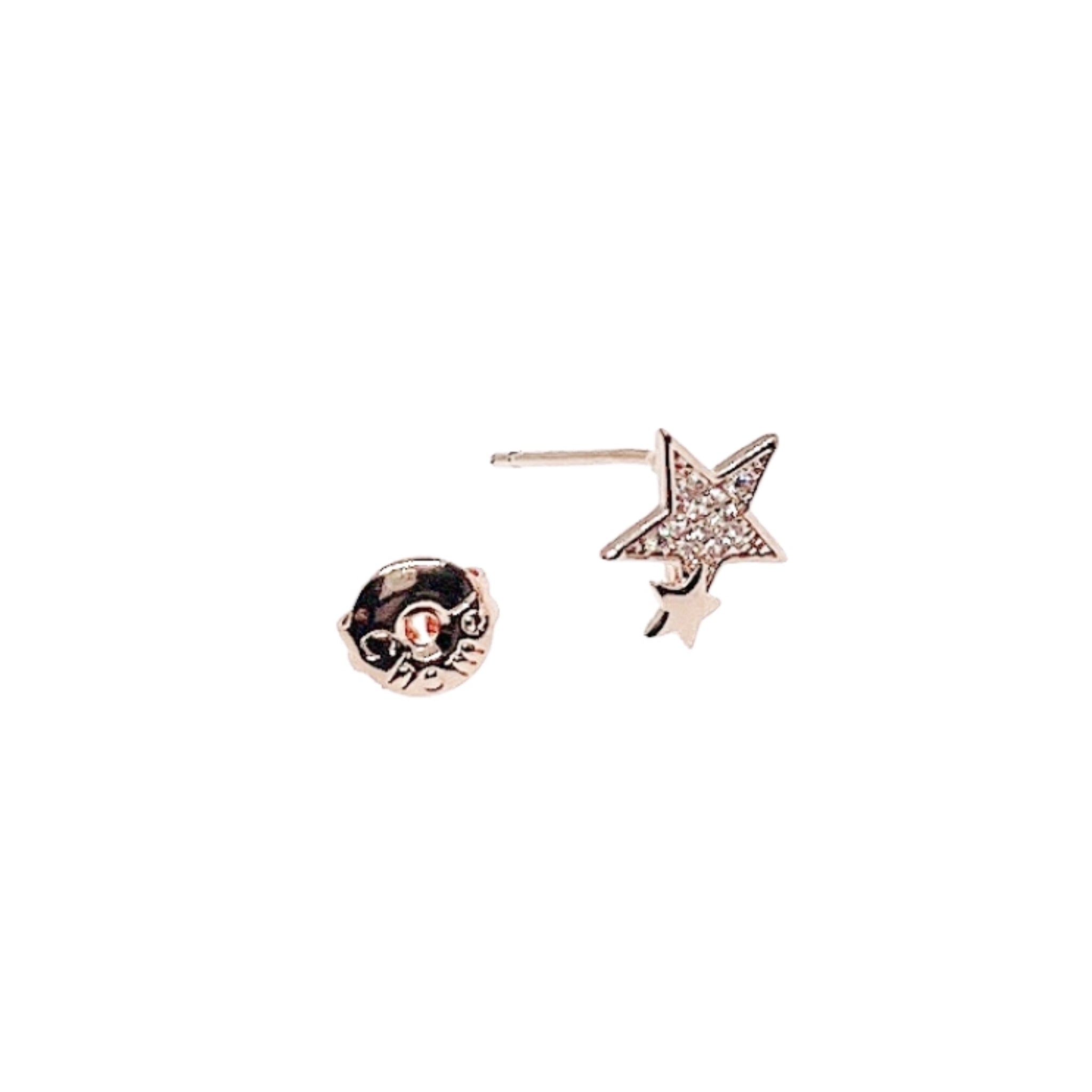 Star Cubic Zirconia Stud Earrings - CHOMEL