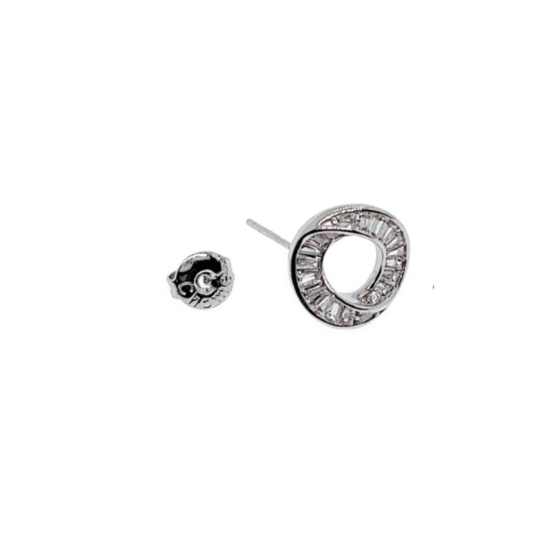 Round Cubic Zirconia Earrings - CHOMEL