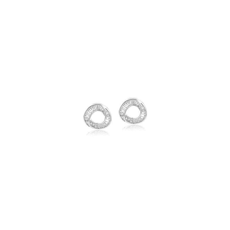 Round Cubic Zirconia Earrings - CHOMEL