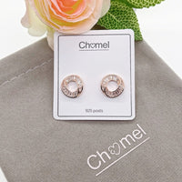 Round Cubic Zirconia Earrings - CHOMEL