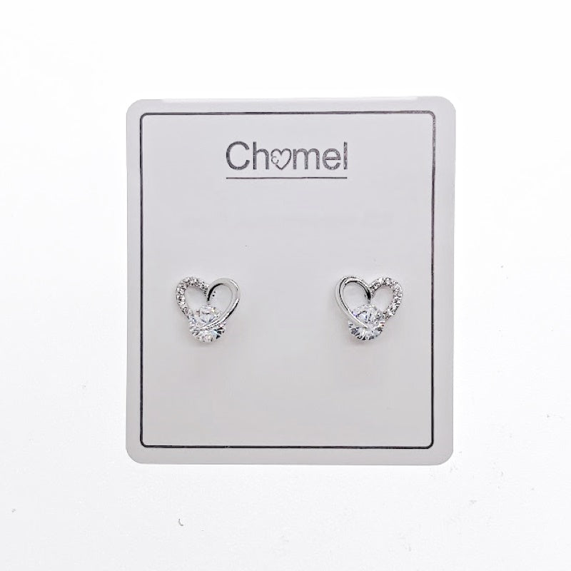 Heart Cubic Zirconia Earrings - CHOMEL