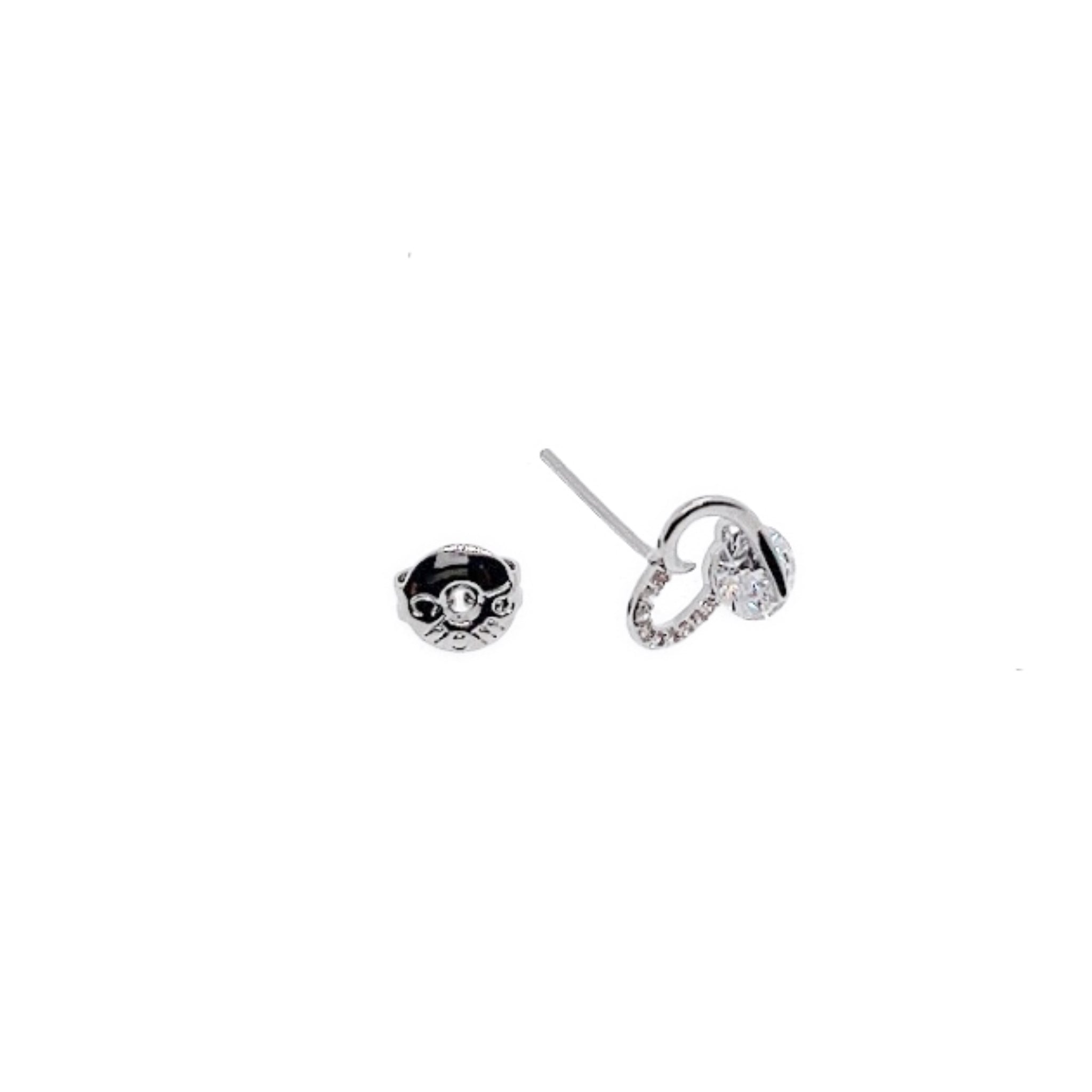 Heart Cubic Zirconia Earrings - CHOMEL