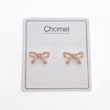 Ribbon Cubic Zirconia Earrings - CHOMEL