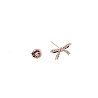 Ribbon Cubic Zirconia Earrings - CHOMEL