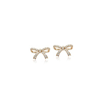 Ribbon Cubic Zirconia Earrings - CHOMEL