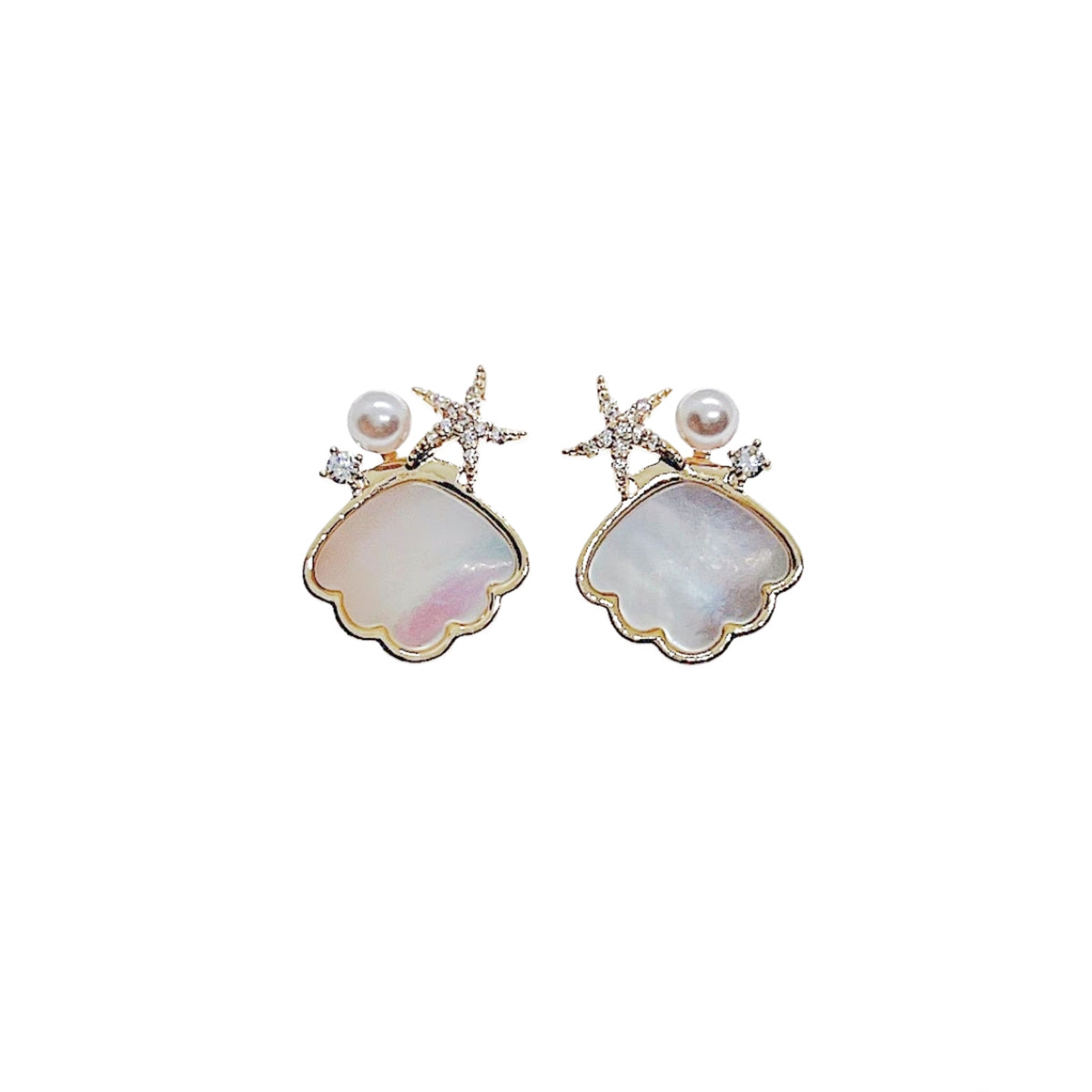 Shell Mother of Pearl Earrings - CHOMEL