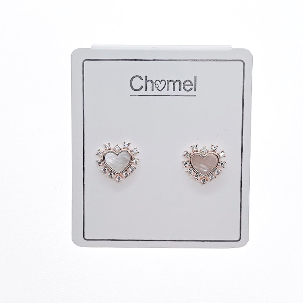 Heart Mother of Pearl Earrings - CHOMEL