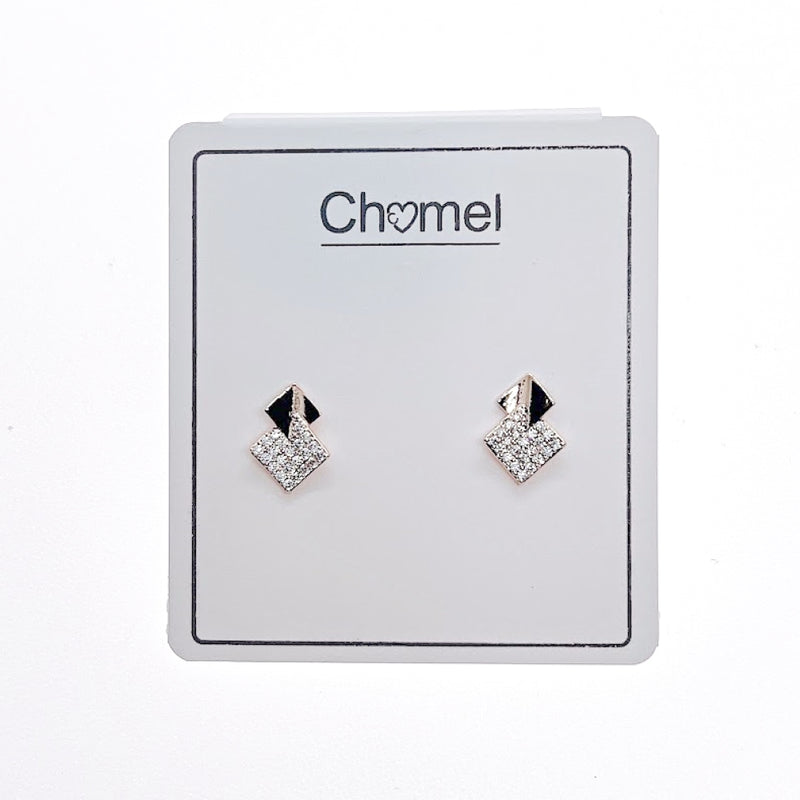 Cubic Zirconia Stud Earrings - CHOMEL