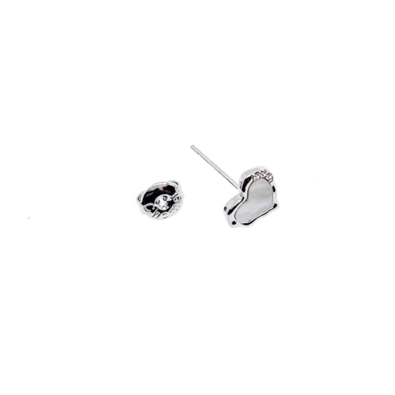 Heart Mother of Pearl Earrings - CHOMEL
