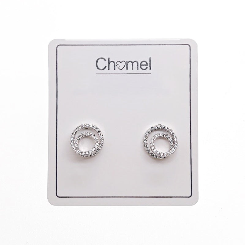 Cubic Zirconia Round Earring - CHOMEL