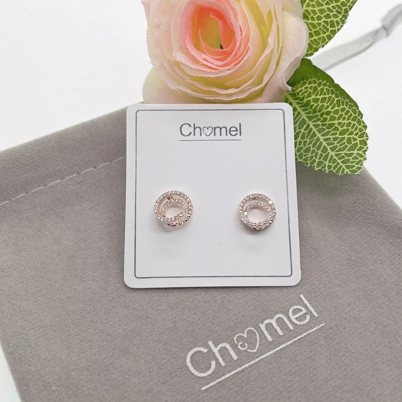 Cubic Zirconia Round Earring - CHOMEL