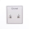 Leaf Cubic Zirconia Earrings - CHOMEL