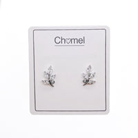 Leaf Cubic Zirconia Earrings - CHOMEL