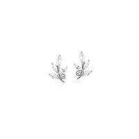 Leaf Cubic Zirconia Earrings - CHOMEL