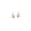 Leaf Cubic Zirconia Earrings - CHOMEL