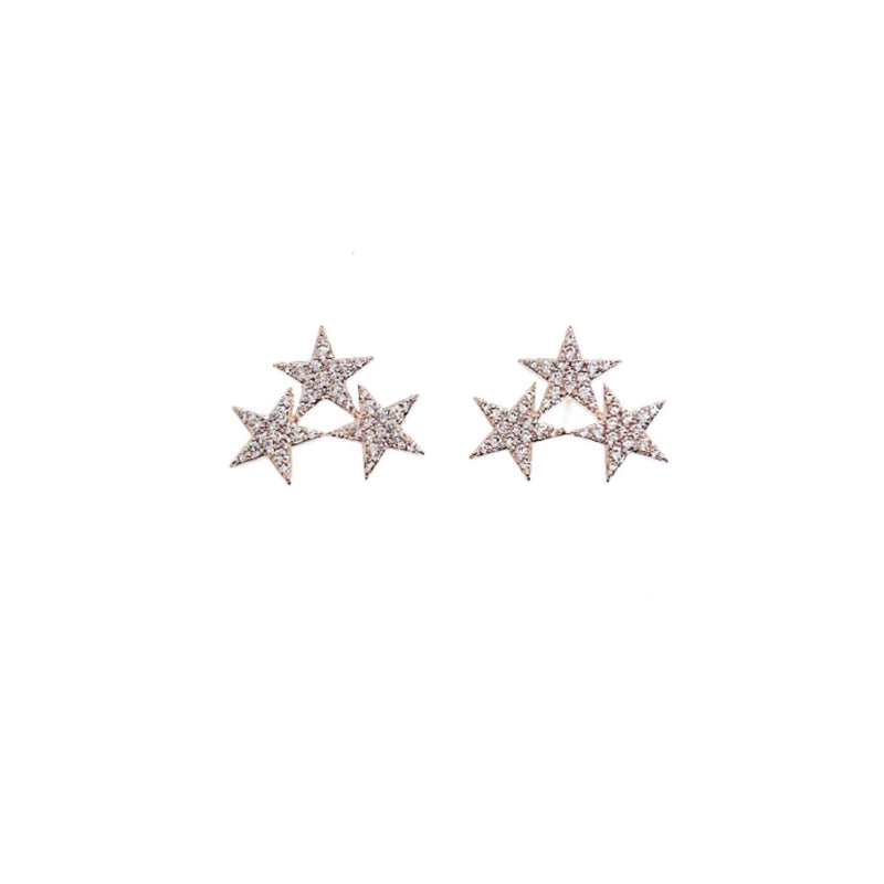 Star Cubic Zirconia Earrings - CHOMEL